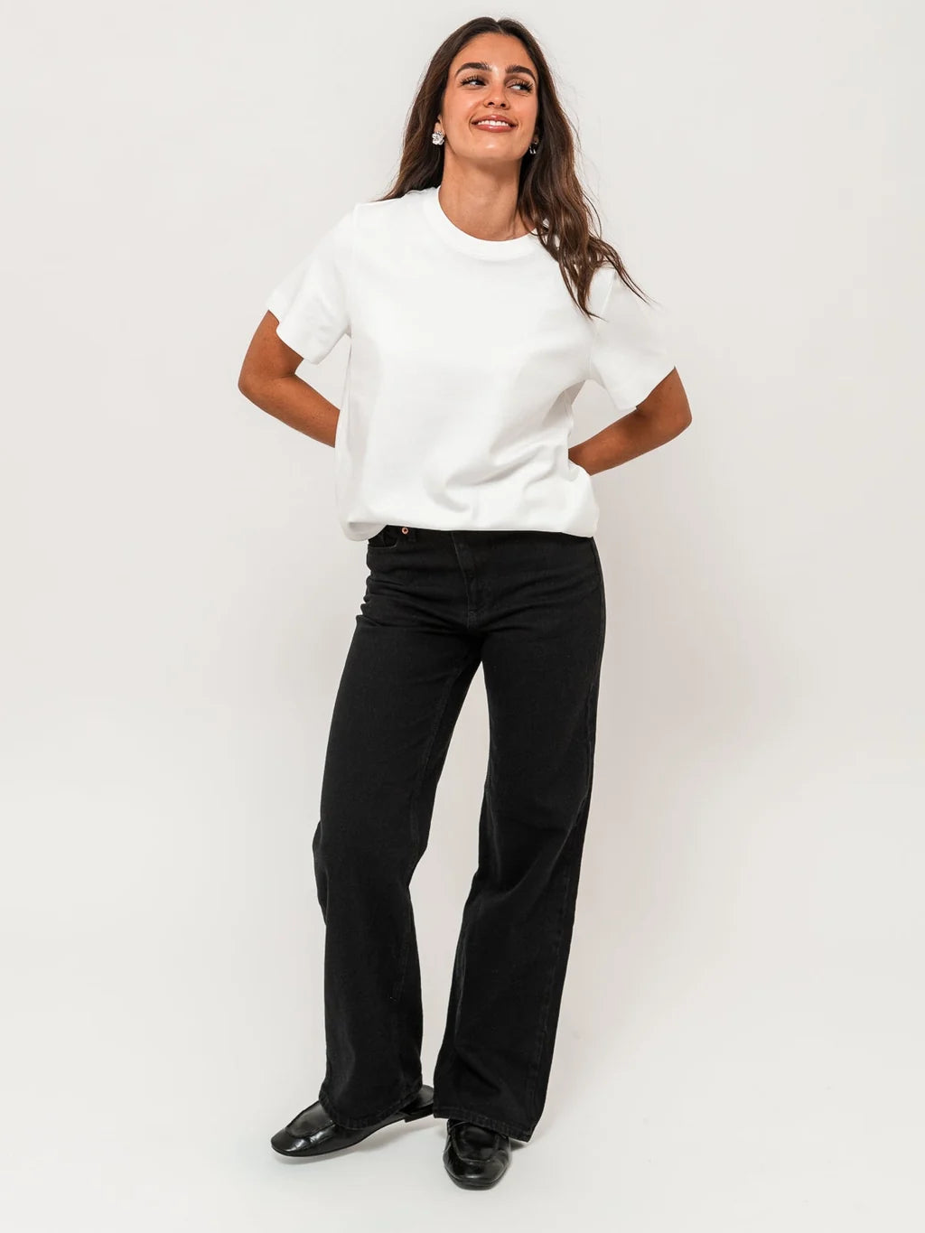 VMTESSA Wide Jeans - Black